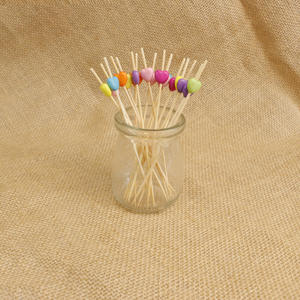 Grosir gigi bambu berbentuk kaktus untuk dekorasi makanan pesta tusuk sate bambu - Product Image 1