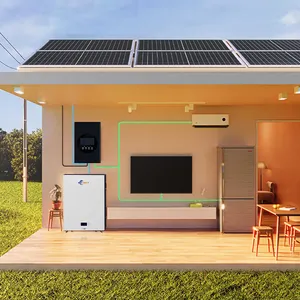 Sistema completo de paneles solares 3kw 4kw 5kw hogar fuera de la red sistema de energía solar 10kw sistema de almacenamiento de energía solar híbrido para el hogar