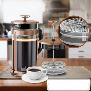 Pháp Báo Chí Cà Phê <span class=keywords><strong>Maker</strong></span> 34Oz Pháp Báo Chí Thép Không Gỉ Lớp 304 Dễ Dàng Để Loại Bỏ Thiết Kế Bộ Lọc Đôi Dày <span class=keywords><strong>Pyrex</strong></span> Nồi Thủy Tinh - Product Image 4