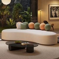 Canapé moderne en tissu incurvé avec forme unique Mobilier d'intérieur confortable et épais pour bureau, hôtel, appartement, salon