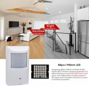 2.4MP Security Cam 940nm Invisible 1080P PIR Camera Night Vision Wide Angle Indoor 4-in-1 TVI/AHD/CVI/960H