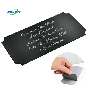 Placas de identificación de lápidas personalizadas Placa de identificación de metal de aluminio Signo Impresión colorida Placas de nombre con pegatinas - Product Image 3