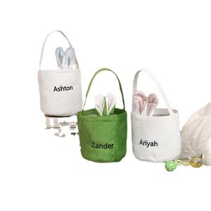 <b>Easter</b> Bunny Bag Egg Hunting Tote Bags for Kids <b>Easter</b> <b>Gift</b> Candy <b>Basket</b> Bucket With Rabbit Ear Party - Product Image 6
