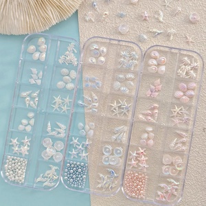 Paso Sico – Kit de décoration pour ongles 12 pièces, série Océan, avec <span class=keywords><strong>strass</strong></span> DIY pour ongles, motifs Aurore, Coquillage, Cocotier, Ciel étoilé - Product Image 3