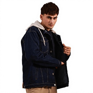 ELYSIAN INDUSTRIES Men's <b>Gothic</b> Solid Denim 100% Cotton Windproof Tracksuit Hooded Full Sleeve Zipper Regular Fit Streetwear - Product Image 2