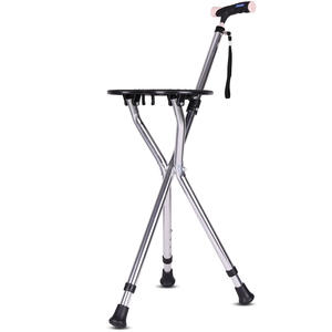 Silla Plegable con Bastón Kang Youjia, de Aleación de Aluminio Telescópica Antideslizante con Asiento para Personas Mayores, Dispositivo de Asistencia Ligero - Product Image 1