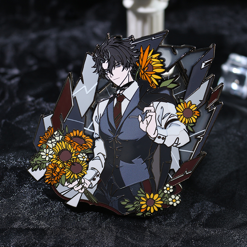Promotional Manufacturer Custom UV Printing Anime Metal Pins Custom Hard Enamel Pins