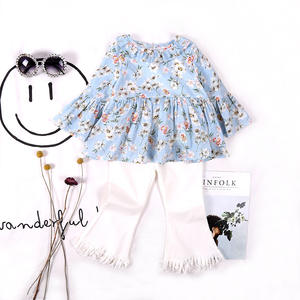 เสื้อยืดแขนยาวลายดอกไม้แฟชั่นสำหรับเด็กผู้หญิงรุ่นใหม่ ผลิตในจีน - Product Image 4