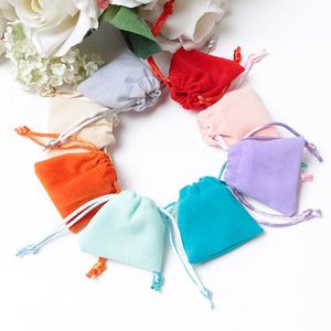 OEM Wholesale Custom Soft Velvet Gift Packaging <b>Drawstring</b> <b>Pouch</b> Multiple Colors Jewelry <b>Drawstring</b> Bag Velvet <b>Pouch</b> With Tassel - Product Image 3