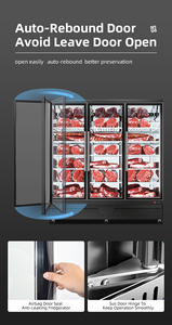 Vitrine Réfrigérée Verticale 3 Portes 1000L pour Bœuf, Équipement de Présentation avec Porte Vitrée - Product Image 6