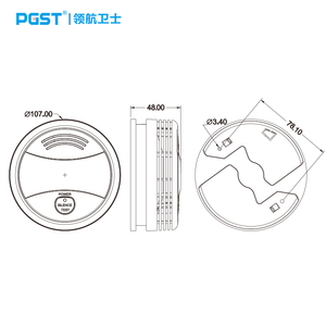 Pgst ul217 Chứng Nhận Wifi khói báo động Detector với cảm biến quang điện và pin thấp báo động cho nhà - Product Image 5