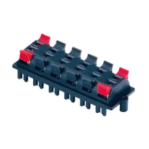 Push Type Double Row 12-Pin Audio Terminal Socket Clamp with Vertical Straight-In Test Clip for Easy Wiring