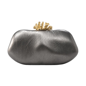 Pochette de Soirée Luxe en Cuir PU Brillant Effet Corail avec Chaîne Amovible – Idéale pour Mariages et Événements - Product Image 4