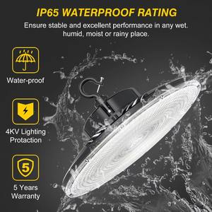 Projecteur UFO 300W homologué DLC pour éclairage de grande hauteur, IP65, lumière du jour 5000K, corps en aluminium, pour entrepôt et atelier, garantie 5 ans - Product Image 2