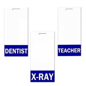 Mix Style Série Professionnelle Nom Étiquette Vertical Badge Copain Bordure Bleue pour Dentiste Enseignant Travailleur Social Porte-Badge Accessoire - Product Image 2