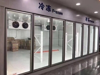 Store Refroidisseur Walk-In à double température avec porte en verre chauffée et panneau de verrouillage à came pour chambre froide à température unique
