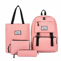 Ensemble 4 pièces de sacs à dos de collège pour adolescent à la mode bon marché, nouveau design