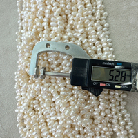 Perles d'eau douce naturelles 5-6mm perles d'eau douce en vrac 1 ligne environ 36cm 76 pièces pour la fabrication de bracelets et de colliers