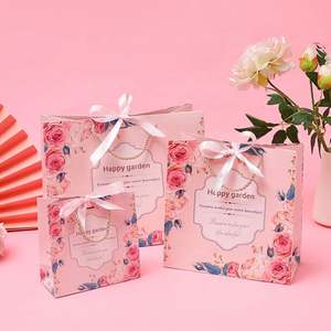 Sac de transport en papier pour fleuriste avec nœud, personnalisable, pour emballage et décoration florale - Product Image 4