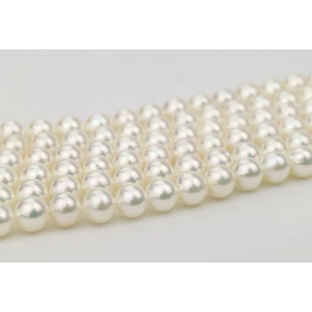Mini perlas de agua de mar naturales japonesas, hebras de perlas naturales