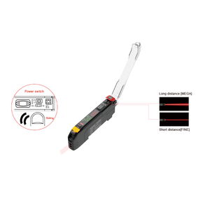 Trung Quốc Nhà sản xuất sợi quang Relay loại NPN PNP đôi tín hiệu kỹ thuật số 2 cổng nhựa sợi quang cảm biến với Bộ khuếch đại - Product Image 3