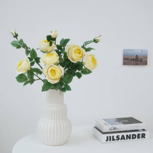 Simulierte Blume High-End-Hochzeit Tisch dekoration Doppelkopf blume Großhandel Kunstseide Schmetterling Rose Blume - Product Image 1