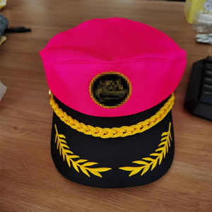 Moda <span class=keywords><strong>cappello</strong></span> da Yacht bianco spesso di alta qualità all'ingrosso marinaio elastico LOGO personalizzato <span class=keywords><strong>cappello</strong></span> <span class=keywords><strong>capitano</strong></span> - Product Image 2