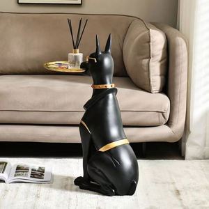 Elegante Figura de Perro de Resina con Bandeja - Decoración Perfecta para el Hogar y Regalo Especial para Toda Ocasión - Product Image 1