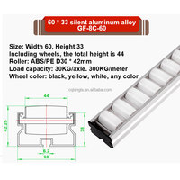 Rail de roulement coulissant antistatique Langle Esd pour rayonnages à flux et convoyeurs, rail de roulement coulissant antistatique
