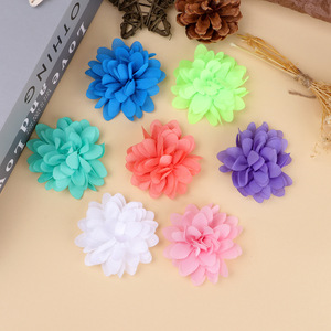 Chiffon Fabric Flower 6Cm Hair Accessories For Headbands <b>Shoes</b> Bags Clothing DIY <b>Decorations</b> - Product Image 1