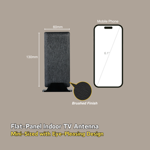 ANTENNA de <span class=keywords><strong>TV</strong></span> Interior Plana y Mini de Plástico ANTOP con Opciones de Soporte de <span class=keywords><strong>Mesa</strong></span> Horizontal y Vertical, Rango de Frecuencia 470-862MHz - Product Image 2