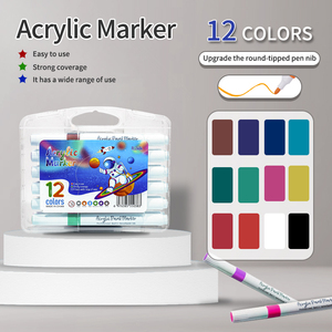 Maxwri Tự Làm Nghệ Sĩ Vẽ Trường <span class=keywords><strong>Highlighter</strong></span> Bút Thiết Lập Vĩnh Viễn 12/24/36/48/60/80 Màu Sắc Sơn Đánh Dấu Bút - Product Image 4