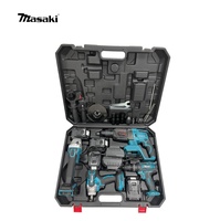 Ensemble de perceuses sans balais 21V 4 en 1 batterie d'alimentation outils sans fil ensemble combiné avec le même Kit de batterie Combo