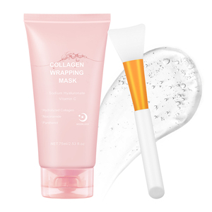 Logo tư nhân hữu cơ Hydrogel Vitamin C qua đêm wrapring Mặt nạ thủy tinh da Collagen Peel Off đêm mặt nạ - Product Image 2