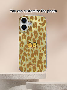 <span class=keywords><strong>Coque</strong></span> de téléphone <span class=keywords><strong>personnalisée</strong></span> imprimé léopard avec <span class=keywords><strong>initiales</strong></span>, 1 pièce, personnalisation feuille d'argent, peinture UV, support TPU - Product Image 4