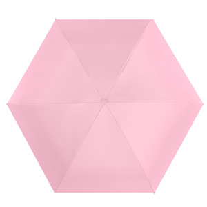 Parapluie compact de poche à cinq plis en polyester ultra léger, protection solaire, pare-soleil, cadeaux d'affaires, couleur personnalisée, pour la pluie et le soleil - Product Image 3