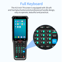 Clavier complet 4 pouces Android PDA NFC Reader CPU Data Terminal 1D/2D QR Code Barcode Scanner Handheld Android 10/12 Operating