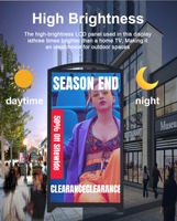 Affichage LED extérieur P2.5, signalisation publicitaire, affichage publicitaire portable, support d'affichage à roulettes pour panneaux d'affichage