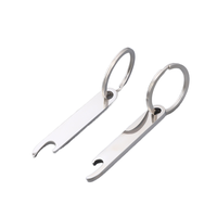 Décapsuleur porte-clés en acier inoxydable avec logo personnalisé, gravé, outil de bar en métal, cadeau promotionnel pour le marketing en salon professionnel