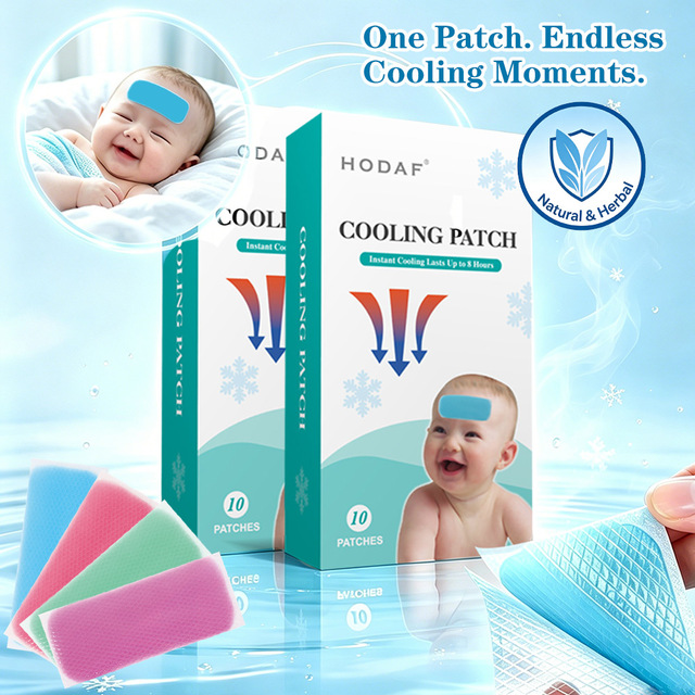 Wholesale Cooling Gel Patches Bulk OEM Hydrogel Forehead Strips Fever Cooling Relief Kids Adult Patch