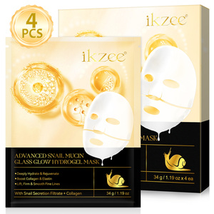 Ikzee Premium <span class=keywords><strong>Escargot</strong></span> Mucus Hydrogel Masque facial 3EA Care Voyage Essential Collagène Masque facial Soins de la peau coréens - Product Image 1