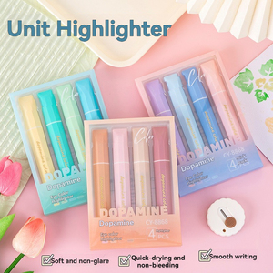 4'lü Renkli Okul Fosforlu Kalem Seti Su Bazlı Floresan Kalem Fosforlu Kalemler - Product Image 2