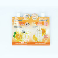 Sachet d'échantillon laminé en plastique de feuille d'aluminium personnalisée, sacs d'emballage de crème liquide pour le visage crème solaire soins de la peau pochette à bec verseur cosmétique