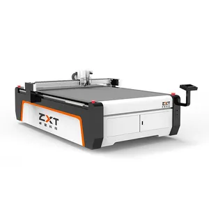 Faca oscilante automática para corte de plástico PVC CNC ZXT, máquina de corte de tecido PVC impermeável/vidro macio/lente