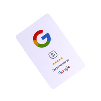 Carte de visite NFC portable 424 avec puce AES 13,56 MHz pour avis Google et accès aux réseaux sociaux – Personnalisation rapide