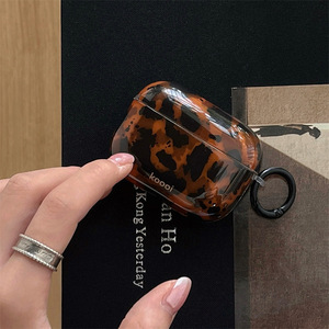 Funda de color ámbar con estampado de leopardo para AirPods Pro 2, funda suave para auriculares inalámbricos Bluetooth Apple AirPods 2 3 4 - Product Image 1
