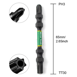 Outils de sécurité robustes Necal, embout de tournevis double face en acier S3 de 65 mm, <span class=keywords><strong>Ph3</strong></span> TT30, anti-effraction, Torx - Product Image 1