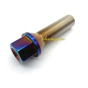 Gr5 Lớp 5 Titan Bánh Xe <span class=keywords><strong>Lug</strong></span> Bolt Cho Xe Đua M12 M14 Hex Đầu Đồng Bằng Kết Thúc - Product Image 4