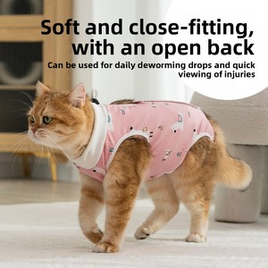Exclusif transfrontalier : Pantalon de récupération post-stérilisation pour <span class=keywords><strong>chat</strong></span>, en coton, anti-léchage, léger, respirant, motif animal de dessin animé - Product Image 4