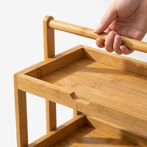 Chariot roulant en bambou ultra-étroit à 3 niveaux, remplisseur d'espace de 6,7 pouces, chariot utilitaire pour l'organisation de la salle de bain et de la buanderie - Product Image 5